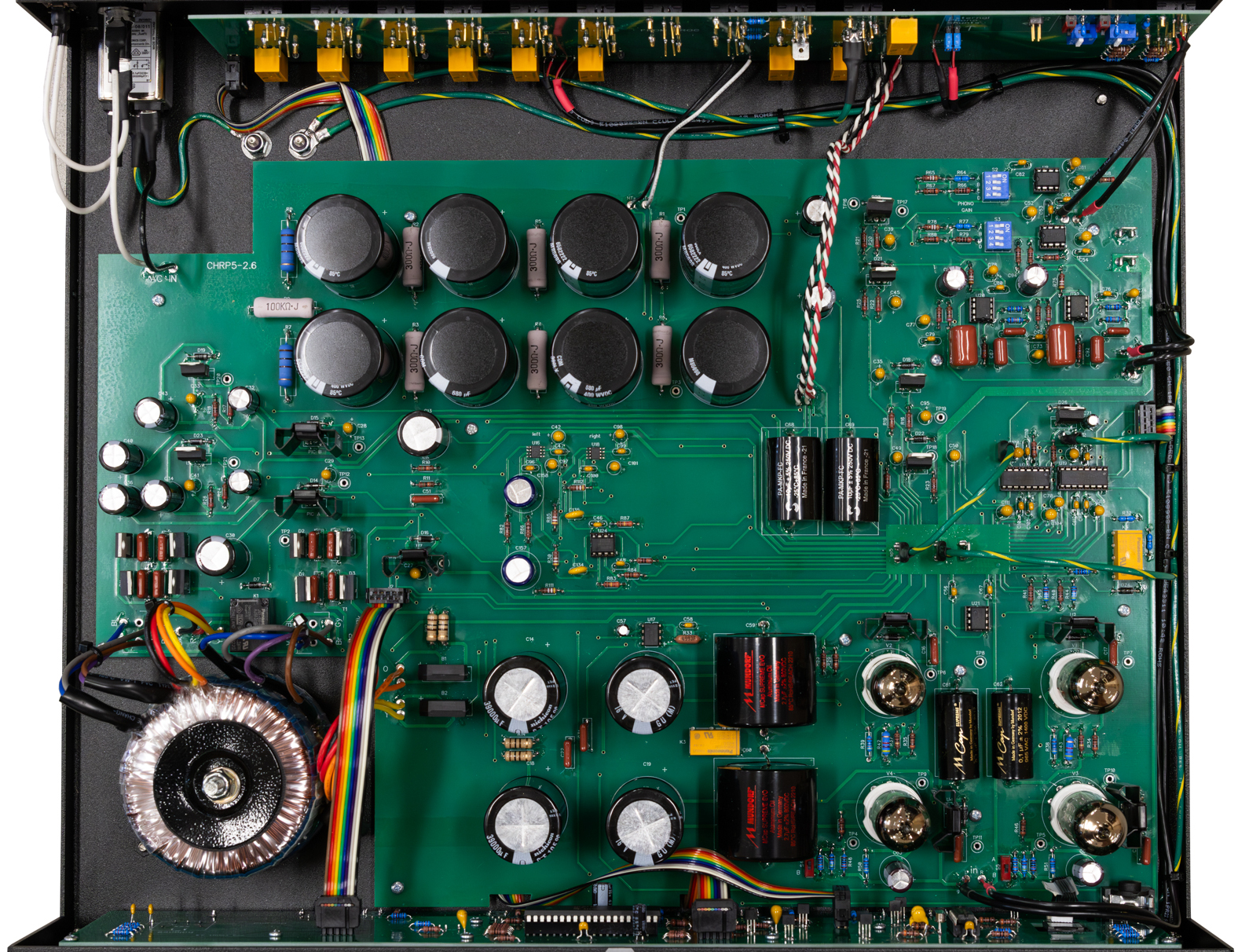 Rogue Audio RP-5 v2 preamp inside board